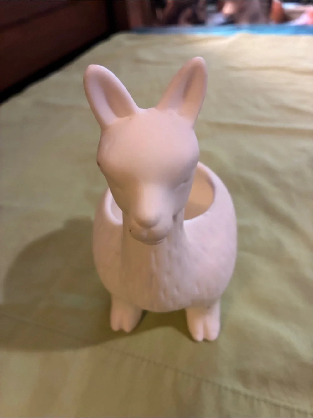 Kirklands Cream Llama Planter Decorative Vase